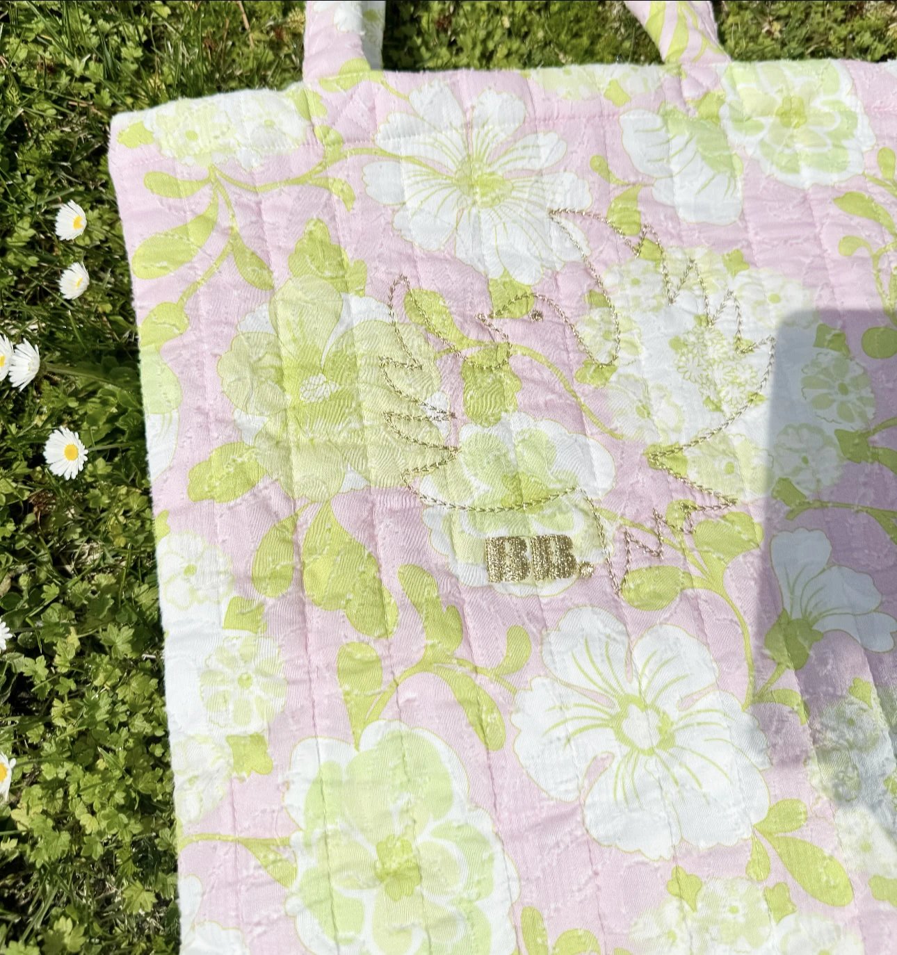 APR008 Brigitte Bardot Collection Madrague Floral Organic Cotton Backpack/Tote Bag