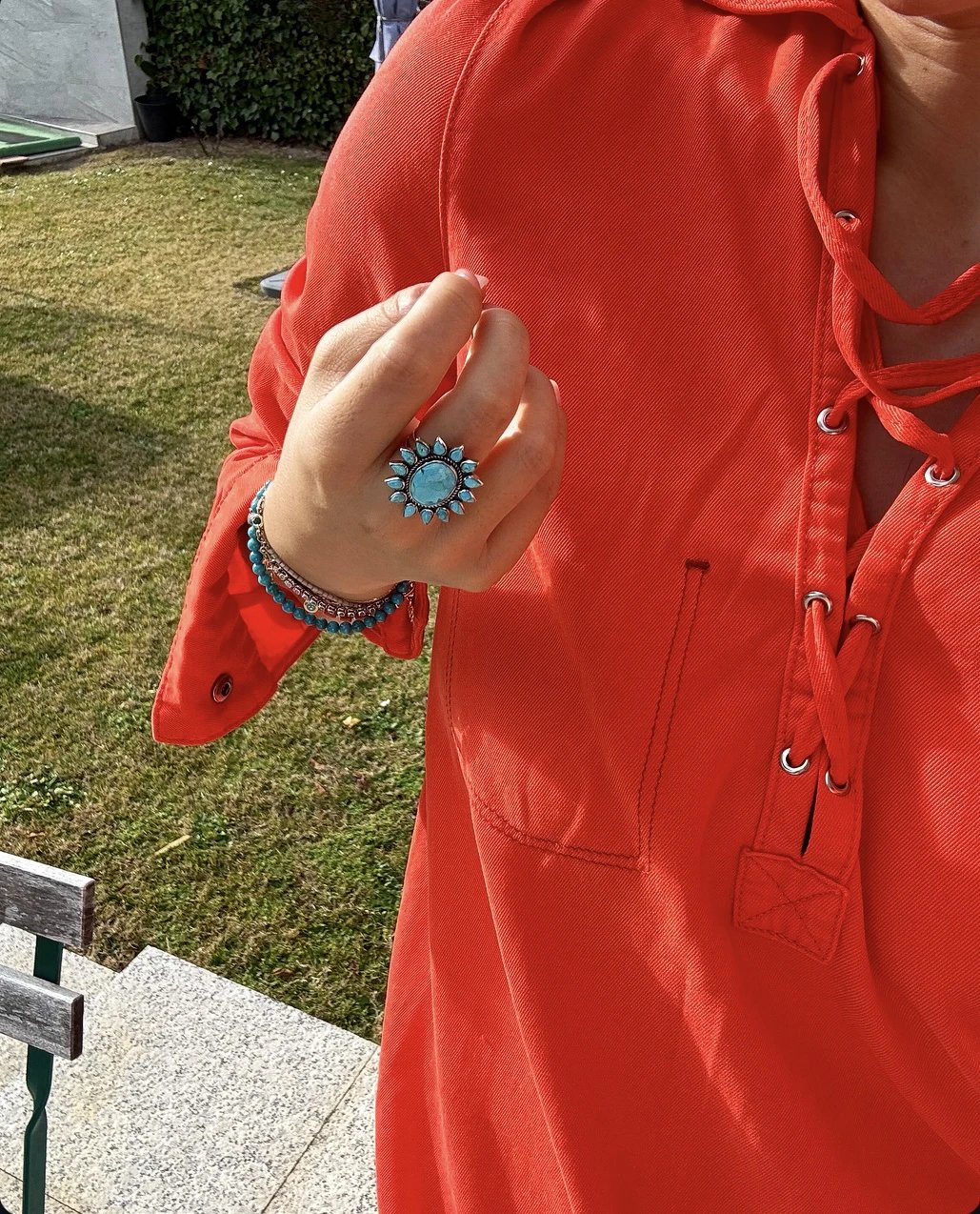 RI009 American Mined Turquoise Ring