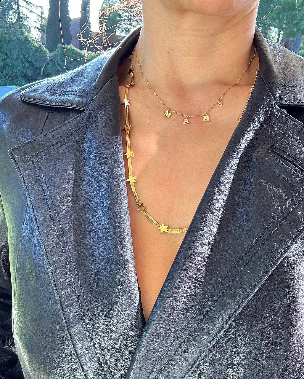 MTO001 Atelier Collection 9K Gold Custom Letter Necklace Crafted in a Century-Old Florentine Goldsmith Workshop