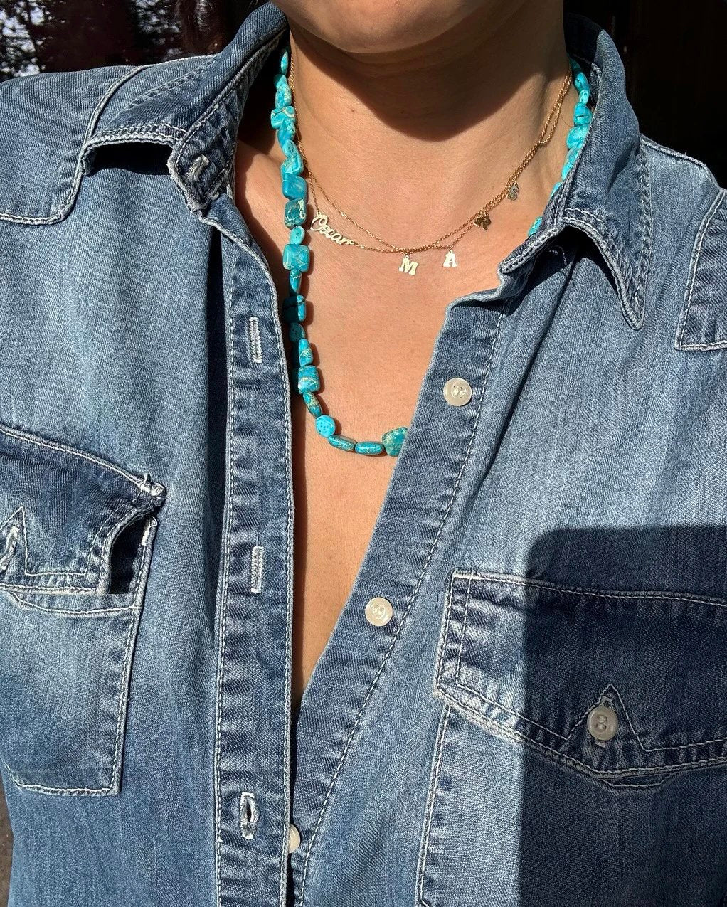 MTO001 Atelier Collection 9K Gold Custom Letter Necklace Crafted in a Century-Old Florentine Goldsmith Workshop